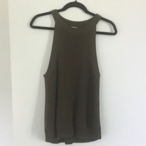 Madewell Valley Sweater Tank in Olive